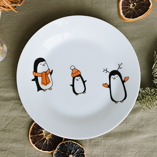 Тарелка 'Три пингвина' - фото 1