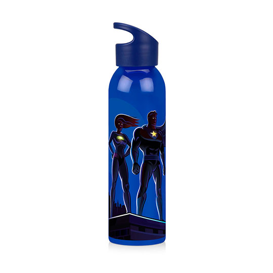 Бутылка для воды 'Супергерои' / Синий - фото 1