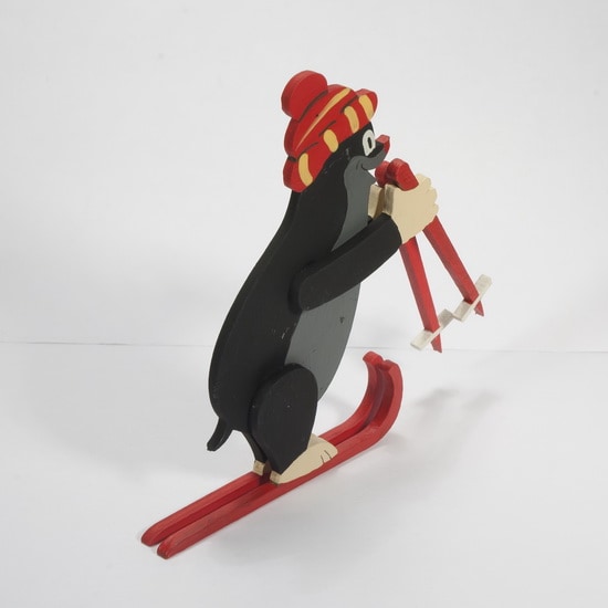 Игрушка елочная деревянная 'Кротик на лыжах' 674063 - фото 3
