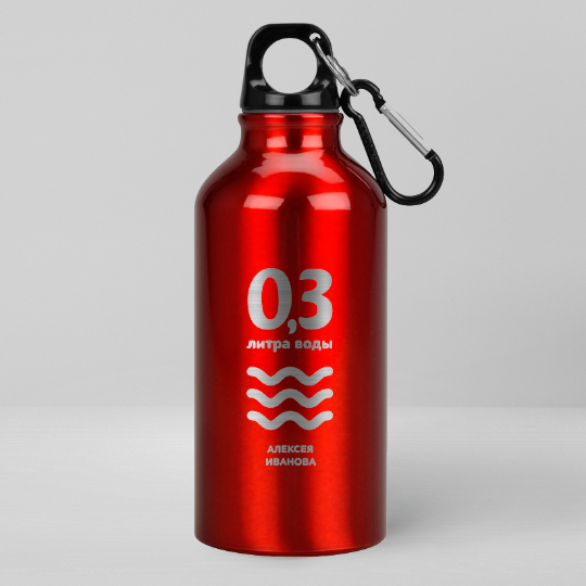 Бутылка для воды Oregon 'Elements' с вашей надписью (разные цвета) / Красный 872140 - фото 1