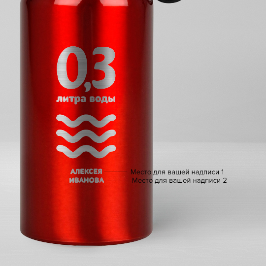 Бутылка для воды Oregon 'Elements' с вашей надписью (разные цвета) / Красный 872140 - фото 2