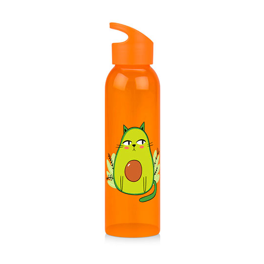 Бутылка для воды 'Avocado Cat' (разные цвета) / Оранжевый 872680 - фото 1