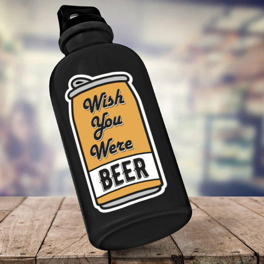 Бутылка с карабином 'Wish you were beer' 872944 - фото 1