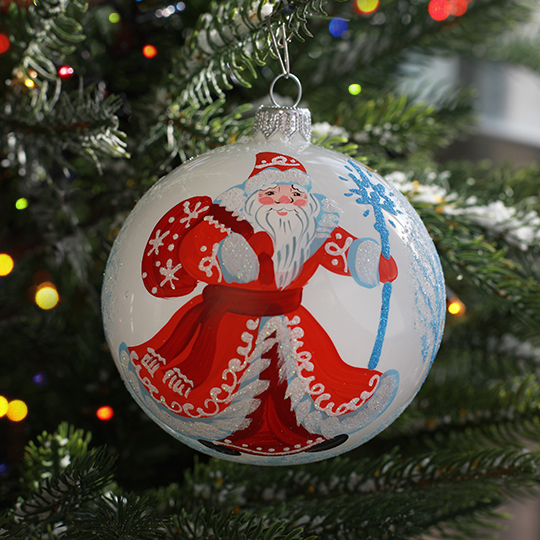 Шар елочный 'Дед Мороз  с посохом и мешком' 950023 - фото 1